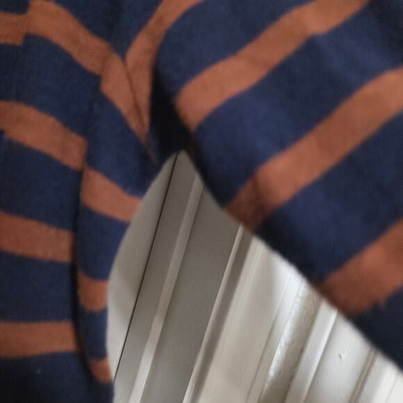 J.Crew Zip Shoulder Striped Long Sleeve Knit Top Size L - Picture 6 of 9